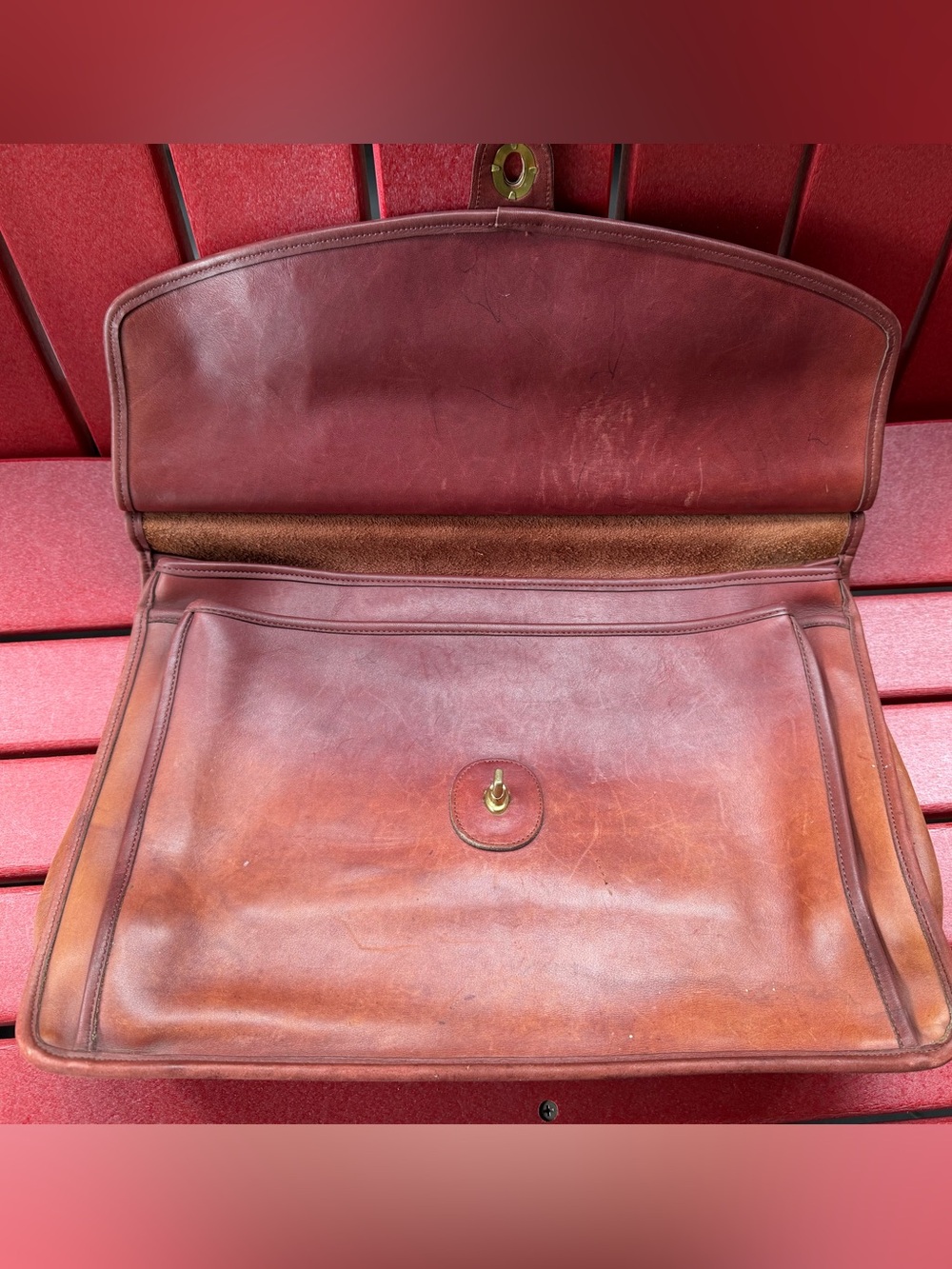 Vintage Coach Beekman Leather Top-Handle Briefcase with Brass Hardware - Picture 10 of 15